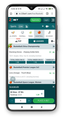 22bet mobile app - sportspage