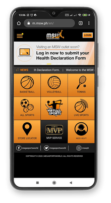 MegaSportsWorld mobile app - promo page