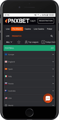 PNXBET mobile app - promo page