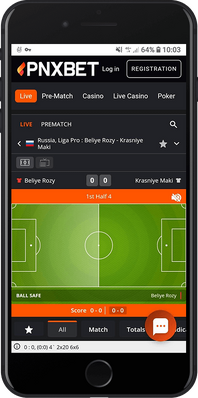 PNXBET mobile app - sports page