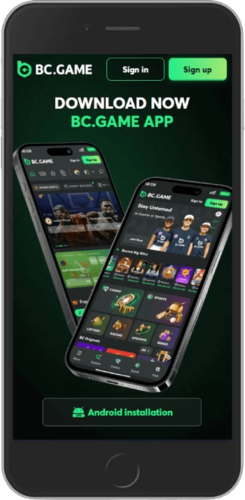Mobile screenshot of the BC.Game mobile apps