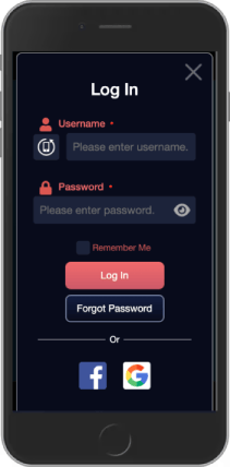 Mobile screenshot of the Jiliko login page