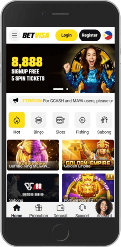 Mobile screenshot of the Betvisa app