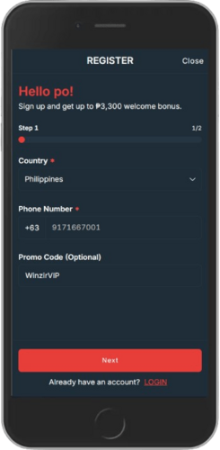 WinZir bookmaker mobile screenshot 2