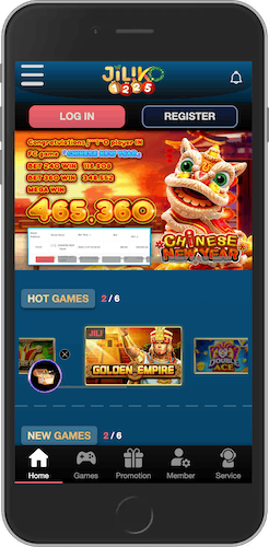 The mobile screenshot of JILIKO1225 main page