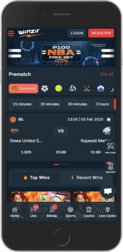 WinZir mobile app