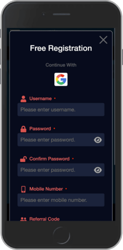 Mobile screenshot of the JILIKO1225 registr page