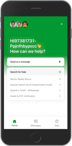 Mobile screenshot of the BC.Game live chat 1
