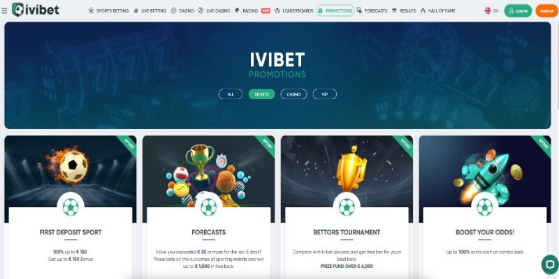 Ivibet promo page