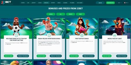 big bookmaker 22bet - promo page 