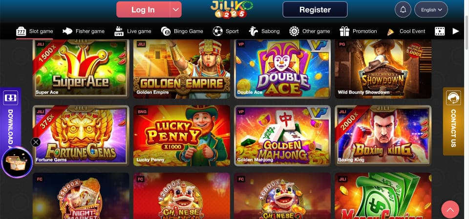 Screenshot of JILIKO1225 Slots page