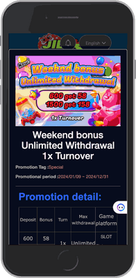 Screenshot of Jiliko promotions mobile page