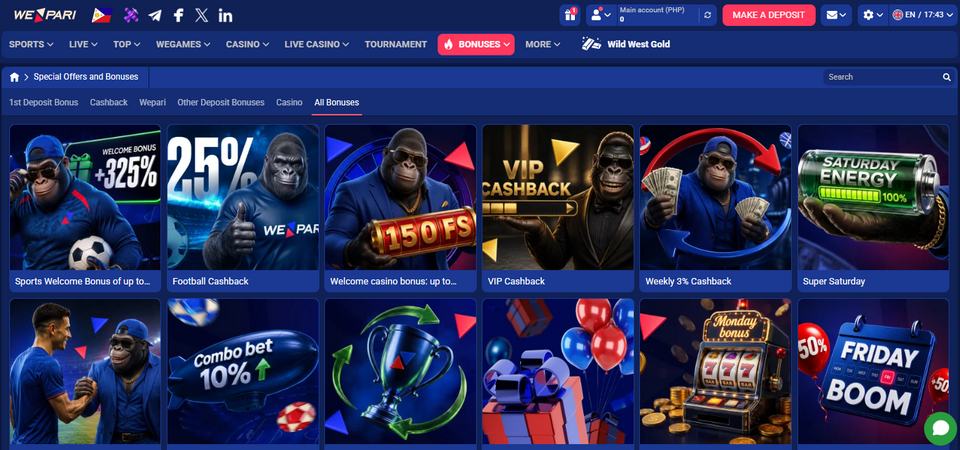 Screenshot of the WePari promo page