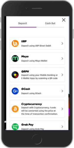 Mobile screenshot of the Bet88 cashier