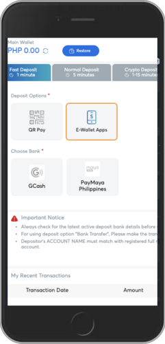 Screenshot of BK8 payment page