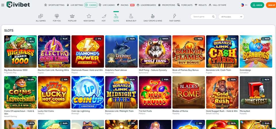 Image of Ivibet casino page
