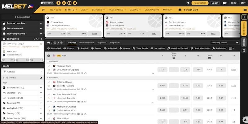 Screenshot of the MelBet promo page