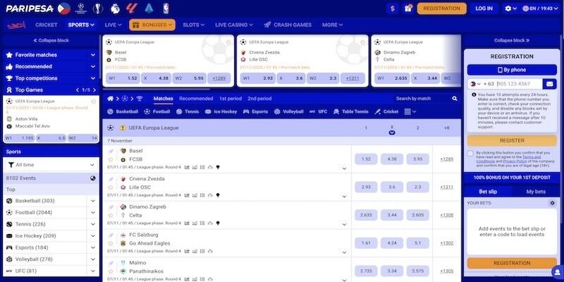 Screenshot of the PariPesa promo page