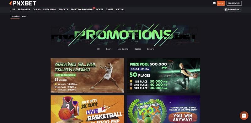 pnxbet promo page